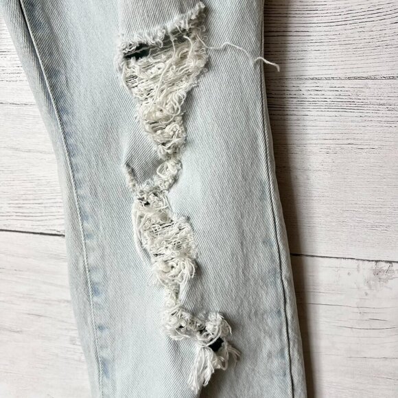 Good American Jeans Womens Size 8/29 Good Classic Indigo120 Distressed Cotton - Picture 6 of 16